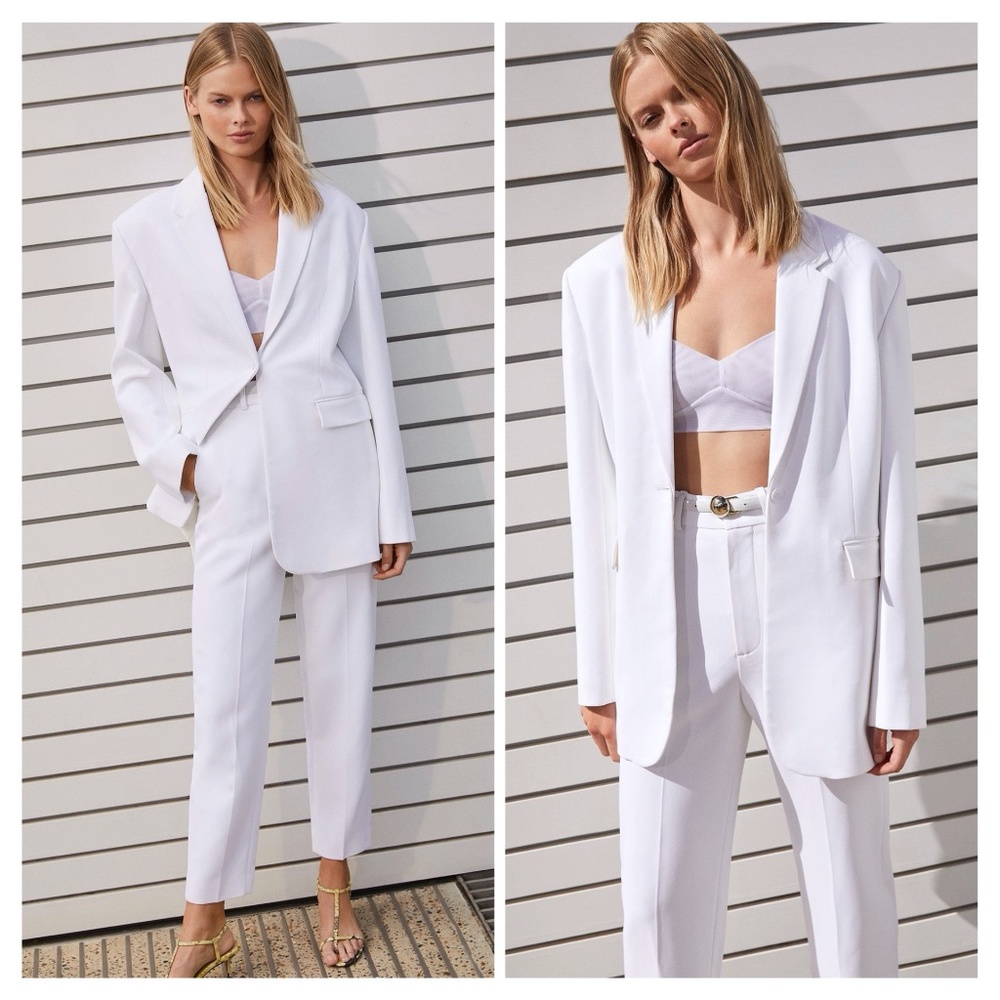 SCANLAN THEODORE Tailored Loose Jacket White NWT